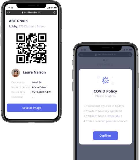 Touchless Visitor Check In - Safe & Strong Security Touchless Visitor Check-In